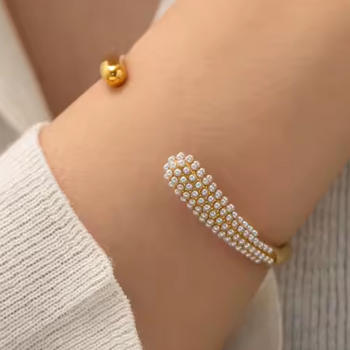 Coral Pearl Bracelet